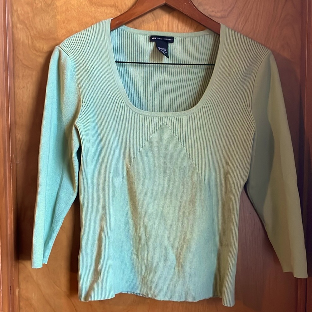 New York and Company green sweater, Large